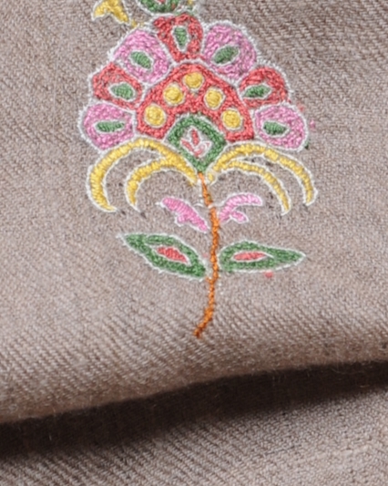Hand-embroidered flower Pashmina