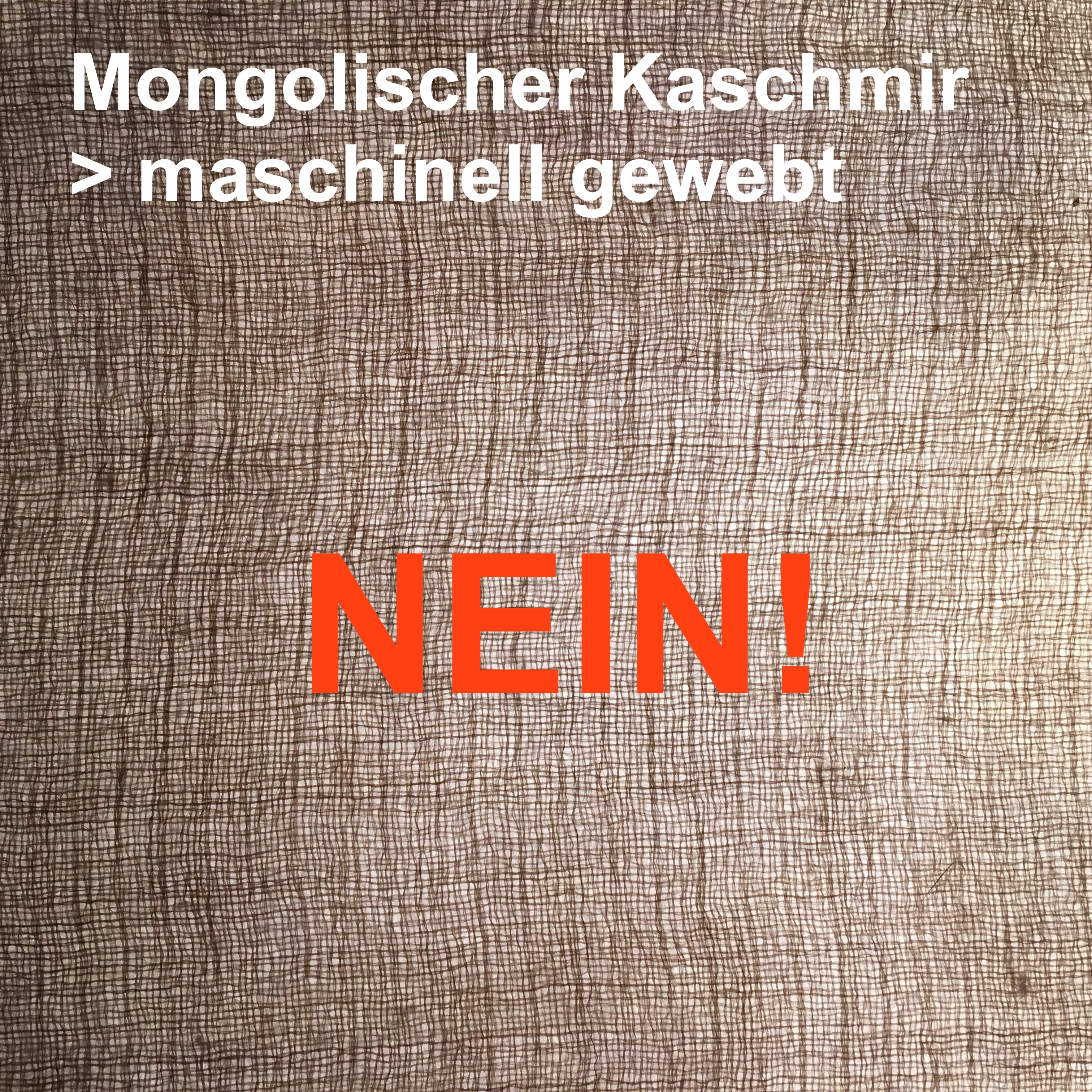 Wenn das Weben zu gleichmäßig ist, wurde der Stoff maschinell gewebt: es ist kein Pashmina