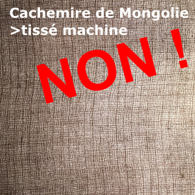 Lorsque le tissage est trop uniforme c'est que l'étoffe a été tissée par une machine : ce n'est pas un pashmina